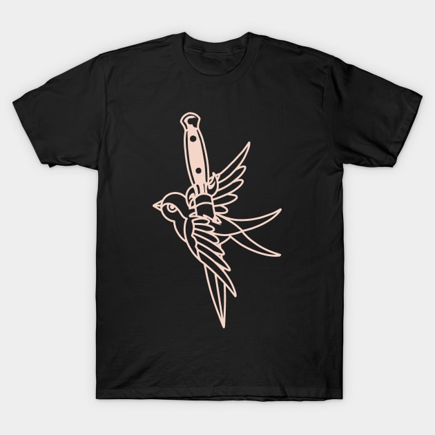 SWALLOW DAGGER T-Shirt by Allotaink